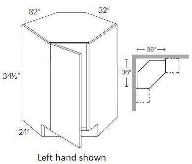 Corner Sink Full Height Base Cabinet