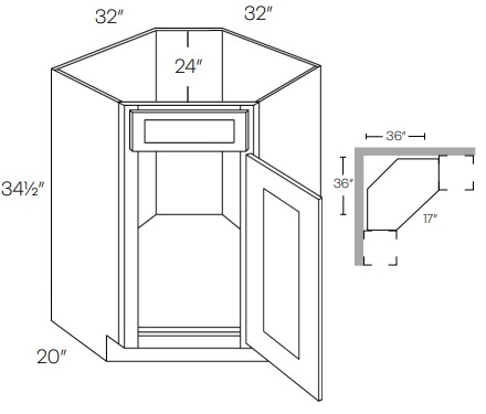 Corner Sink Base Cabinet