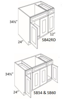 Combination Sink Base Cabinets