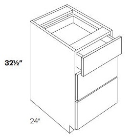 ADA Three Drawer Pack Base