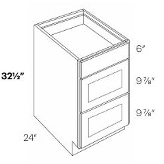 ADA Three Drawer Pack Base