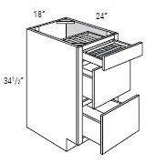 Drawer Pack Base w/ 2-Tier Cutlery Drawer