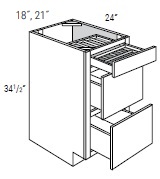 Drawer Pack Base w/ 2-Tier Cutlery Drawer