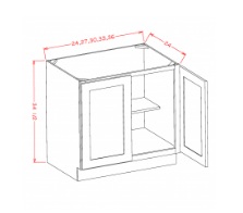 Double Full Height Door Base