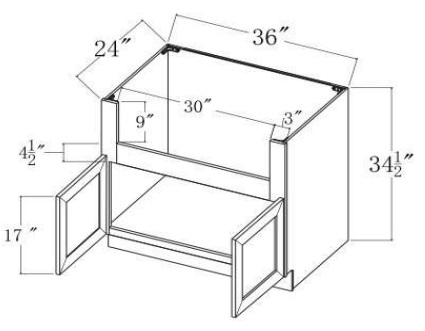 Double Door Farm Sink Base Cabinet