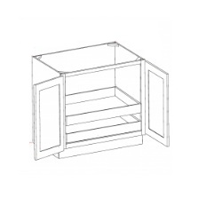 Double Full Height Door Base with 2 POS