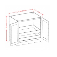 Full Height Double Door Double Rollout Shelf Base