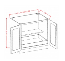 Full Height Double Door Single Rollout Shelf Bases