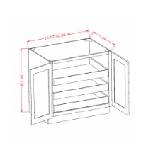 Full Height Double Door Triple Rollout Shelf Bases