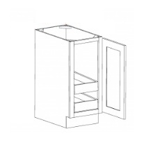 Single Full Height Door Base with 2 POS