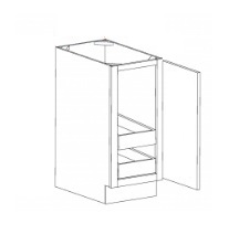 Single Full Height Door Base with 2 POS