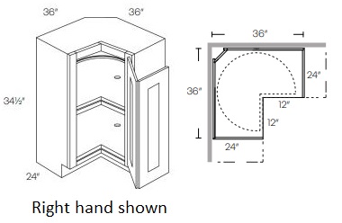 Easy Reach Full Depth (w/ Lazy Susan) Corner Base