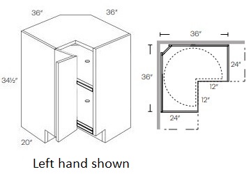 Easy Reach Full Depth (w/ Lazy Susan) Corner Base