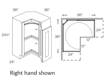 Easy Reach Full Depth (w/ Lazy Susan) Corner Base