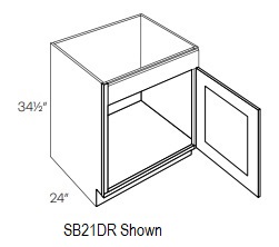 Single Header Single Door Sink Base