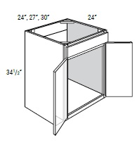 Single Header Double Door Sink Base