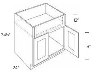 Double Door Farm Sink Base Cabinet