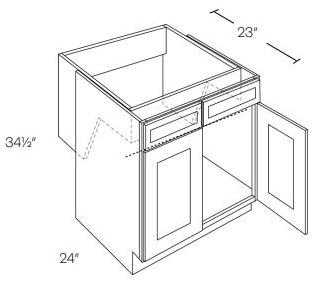 Double Door Handicap Removable Sink Base Cabinet