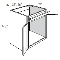 Double Door Sink Base w/ Tilt Out