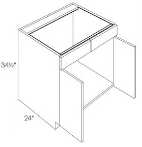 Double Header Double Door Sink Base