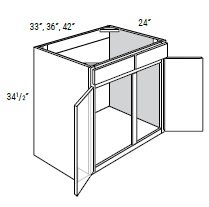 Double Header Double Door Sink Base