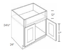 Double Door Farm Sink Base Cabinet