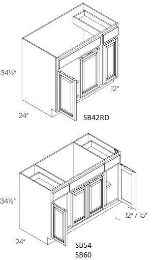 Combination Sink Base Cabinets
