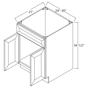 Double Door Sink Base Vanity