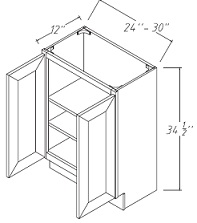 Double Full Height Door Base