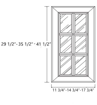 Mullion Door - 30''H - 36''H - 42''H