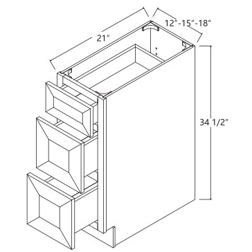 Vanity Drawer Base Cabinets