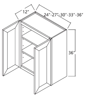 36'' High Double Door