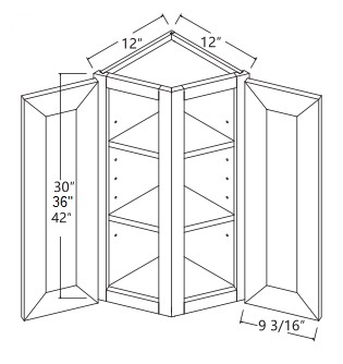 Wall End Cabinet with Doors