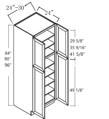 Pantry Cabinet Double Door