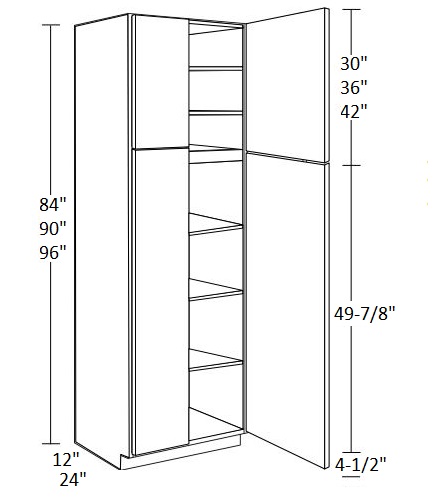Pantry Cabinet Double Door