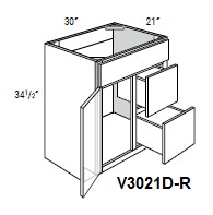 Single Door and Two Drawers Sink Base Vanity