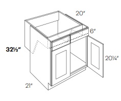 ADA (Handicap Removable) Vanity Base