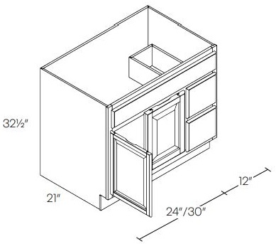 Double Door and Drawer Sink Base Vanity