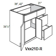 Double Door and Two Drawers Sink Base Vanity