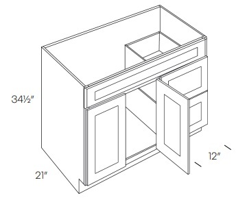 Double Door and Two Drawers Sink Base Vanity