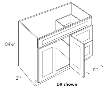 Double Door and Two Drawers Sink Base Vanity
