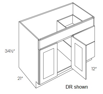 Double Door and Two Drawers Sink Base Vanity