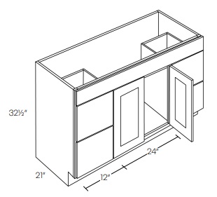 Double Door and Four Drawers Sink Base Vanity