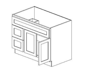 Double Door & Two Drawers Sink Base Vanity
