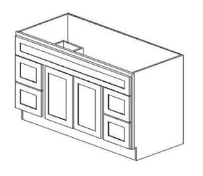 Double Door and Four Drawers Sink Base Vanity