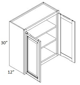 30'' High Double Door