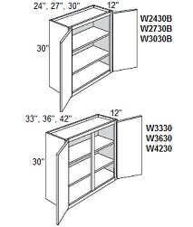 30'' High Double Door