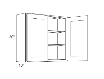 30'' High Double Door