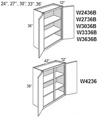 36'' High Double Door