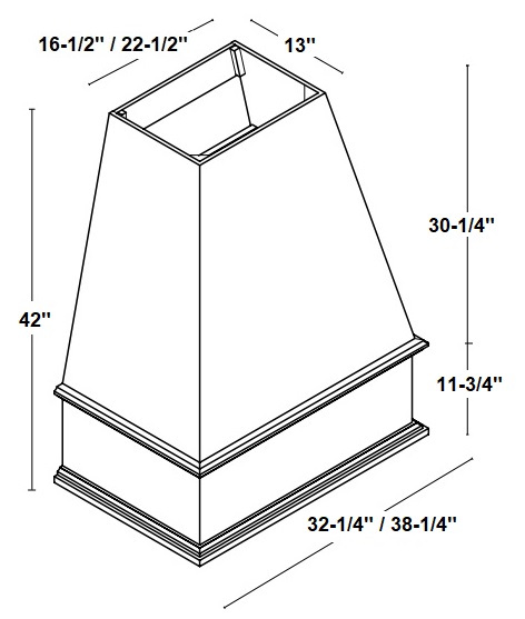 Sloped Wood Hood